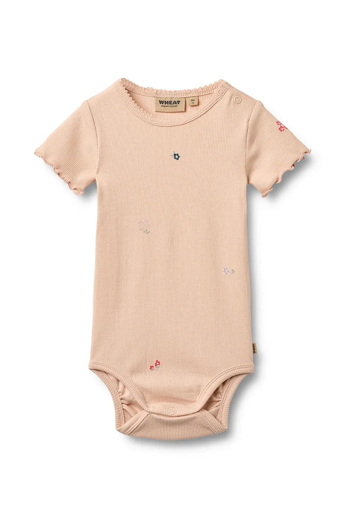 Wheat body dojčenské bavlnené s elastanom ružová 9294.178a.GOTS
