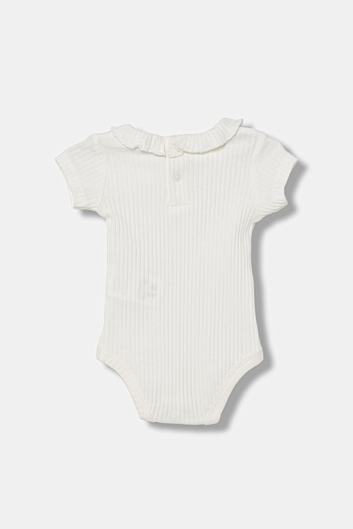 Detské bavlnené body s elastanom United Colors of Benetton 3F1EAB00V.W.Stagionale biela SS26