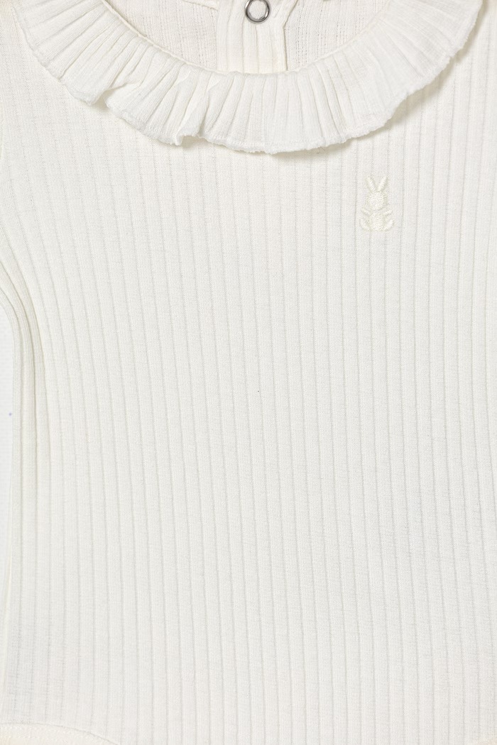 Dievča Detské bavlnené body s elastanom United Colors of Benetton 3F1EAB00V.W.Stagionale biela