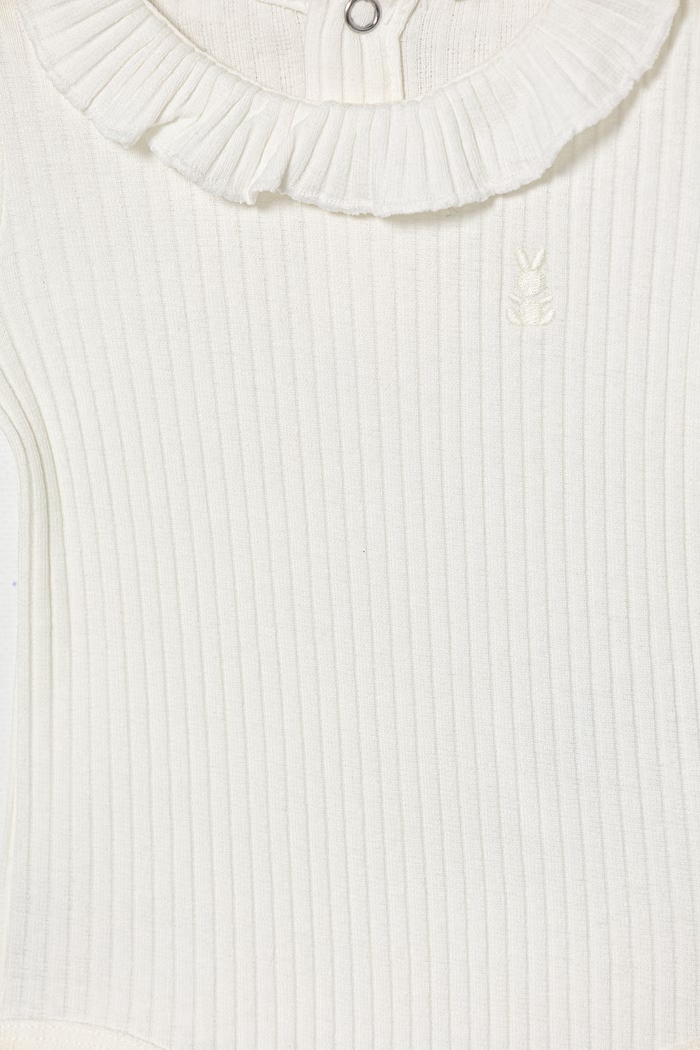 Dievča Detské bavlnené body s elastanom United Colors of Benetton 3F1EAB00V.W.Stagionale biela