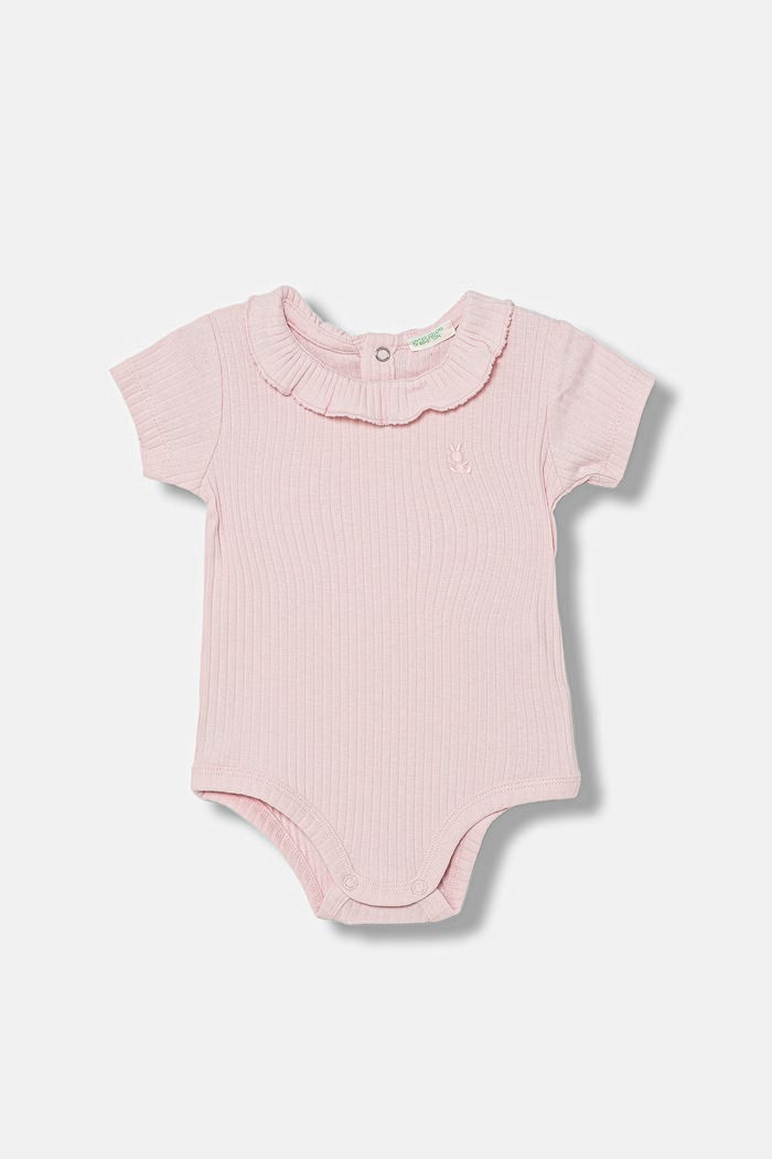 Detské bavlnené body s elastanom United Colors of Benetton ružová 3F1EAB00V.W.Stagionale