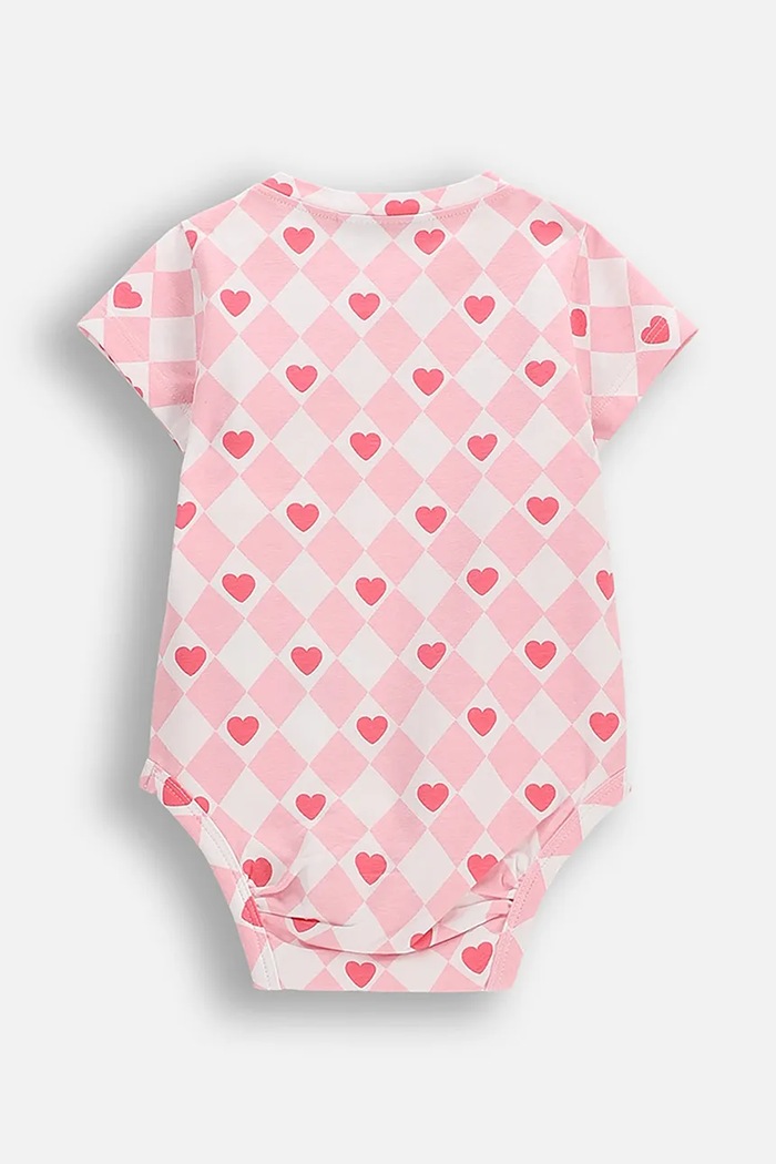Coccodrillo body dojčenské bavlnené WC6112205QGN ružová SS26