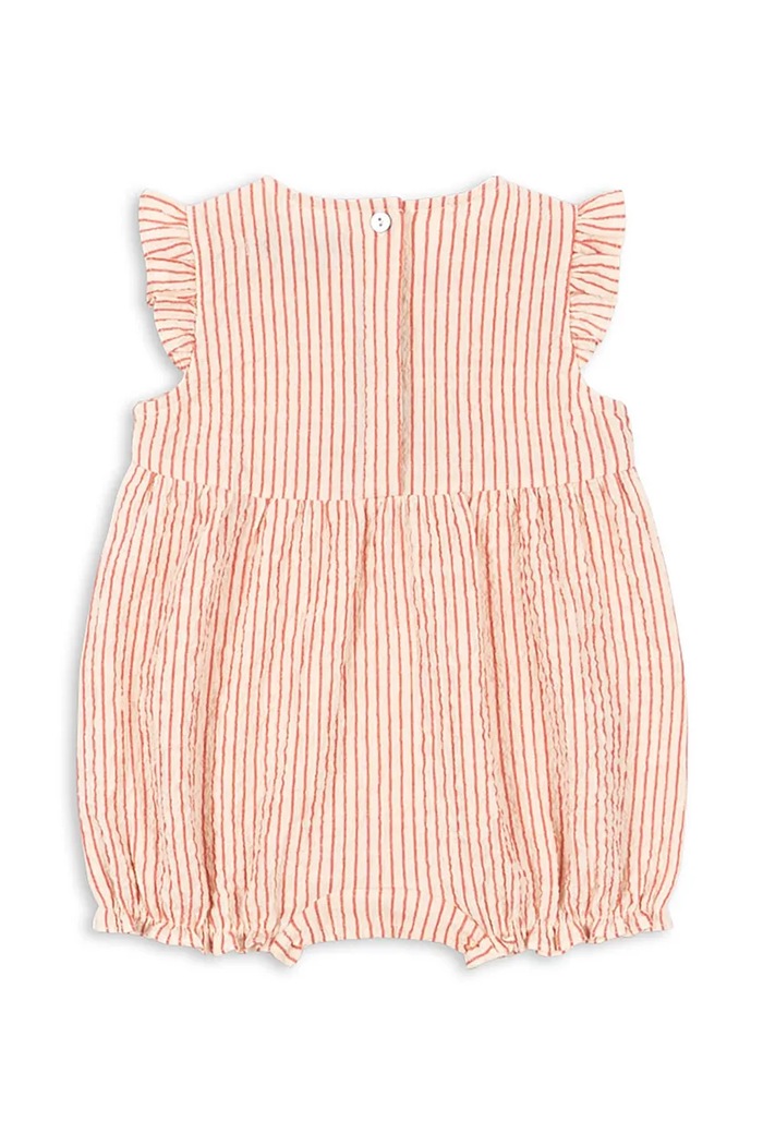 Konges Sløjd overal dojčenský bavlnený ELLIE FRILL ROMPER GOTS KS105345.PPY2 ružová SS26
