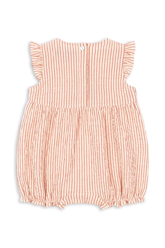 Konges Sløjd overal dojčenský bavlnený ELLIE FRILL ROMPER GOTS KS105345.PPY2 ružová SS26