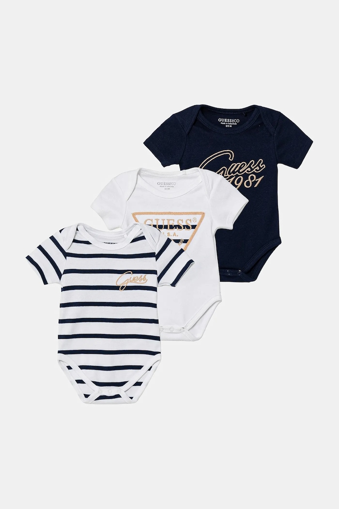 Βρεφικό body από βαμβάκι Guess 3-pack Βρεφικό προϊόν λευκό H6RW05.KA6W1.PPY2