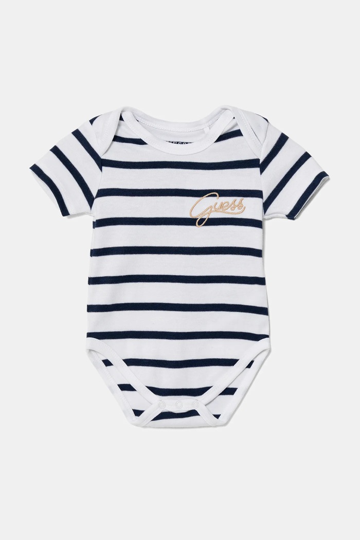 Βρεφικό body από βαμβάκι Guess 3-pack H6RW05.KA6W1.PPY2 λευκό SS26