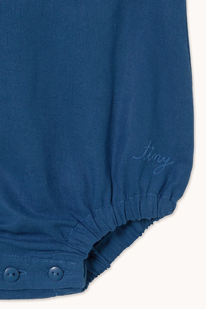 Κοριτσίστικα Φορμάκι μωρού Tinycottons STRIPES LINEN BODY SS26.223 σκούρο μπλε