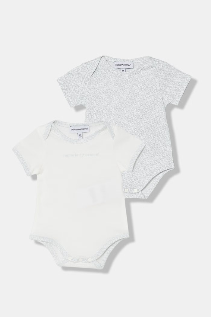 Emporio Armani body detské bavlnené 2-pak modrá EY000010.AF22049