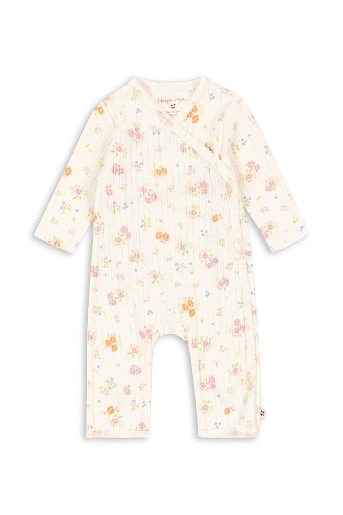 Detský bavlnený overal Konges Sløjd MINNIE NEWBORN ONESIE GOTS béžová KS105004.PPY2
