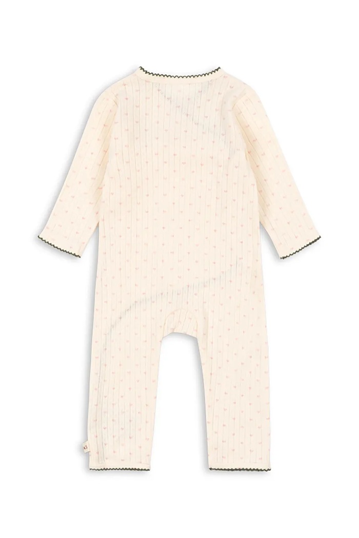 Konges Sløjd pajacyk niemowlęcy bawełniany MINNIE NEWBORN ONESIE GOTS KS105004.PPY2 beżowy SS26