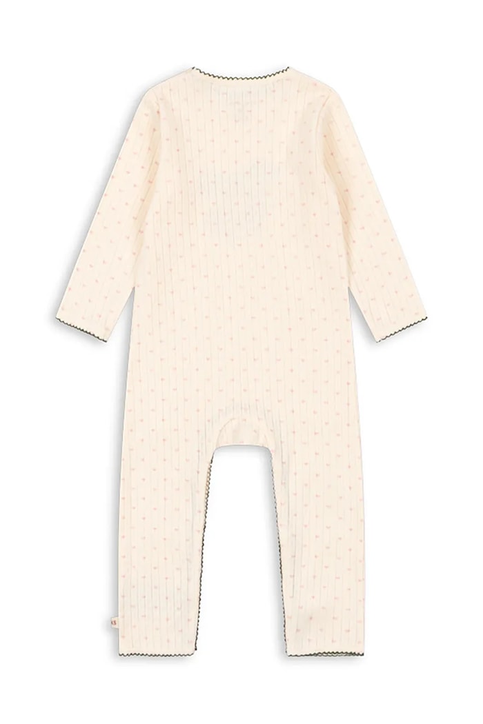 Detský bavlnený overal Konges Sløjd MINNIE ONESIE GOTS KS105005.PPY2 béžová SS26
