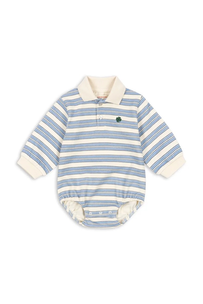 Bavlnené body pre bábätká Konges Sløjd SPOTTY ROMPER GOTS modrá KS105089.PPY2