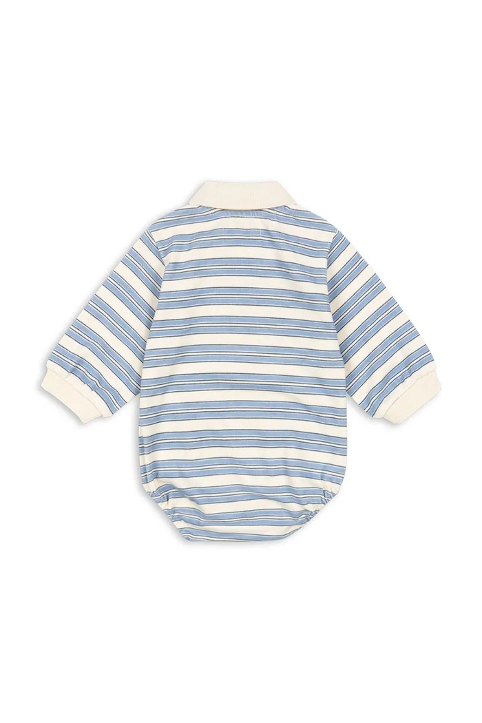 Bavlnené body pre bábätká Konges Sløjd SPOTTY ROMPER GOTS KS105089.PPY2 modrá SS26