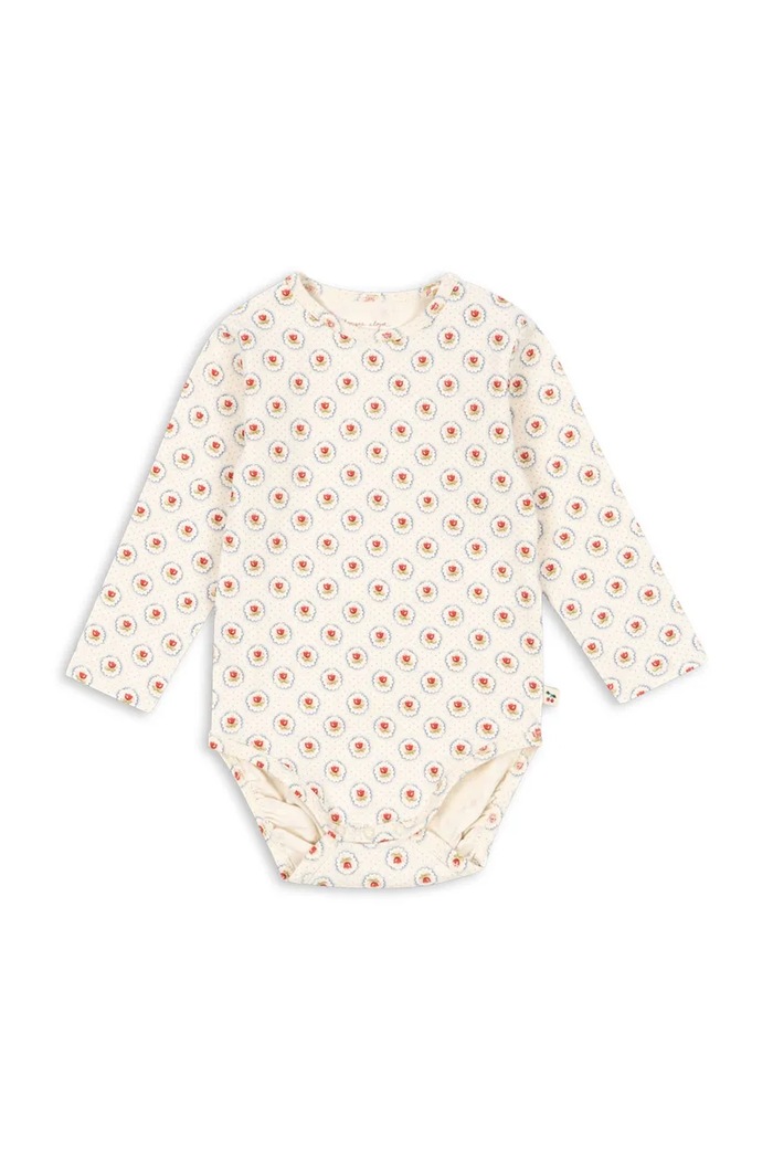 Konges Sløjd body niemowlęce BASIC LS BODY GOTS Produkt niemowlęcy beżowy KS104673.PPY2