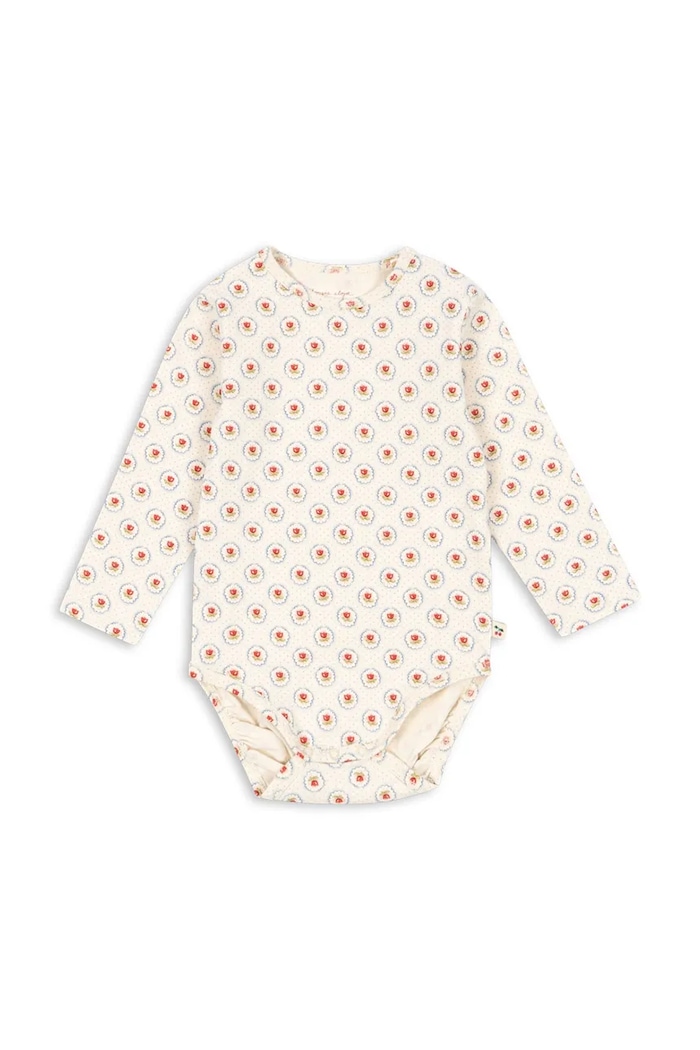 Konges Sløjd body niemowlęce BASIC LS BODY GOTS Produkt niemowlęcy beżowy KS104673.PPY2