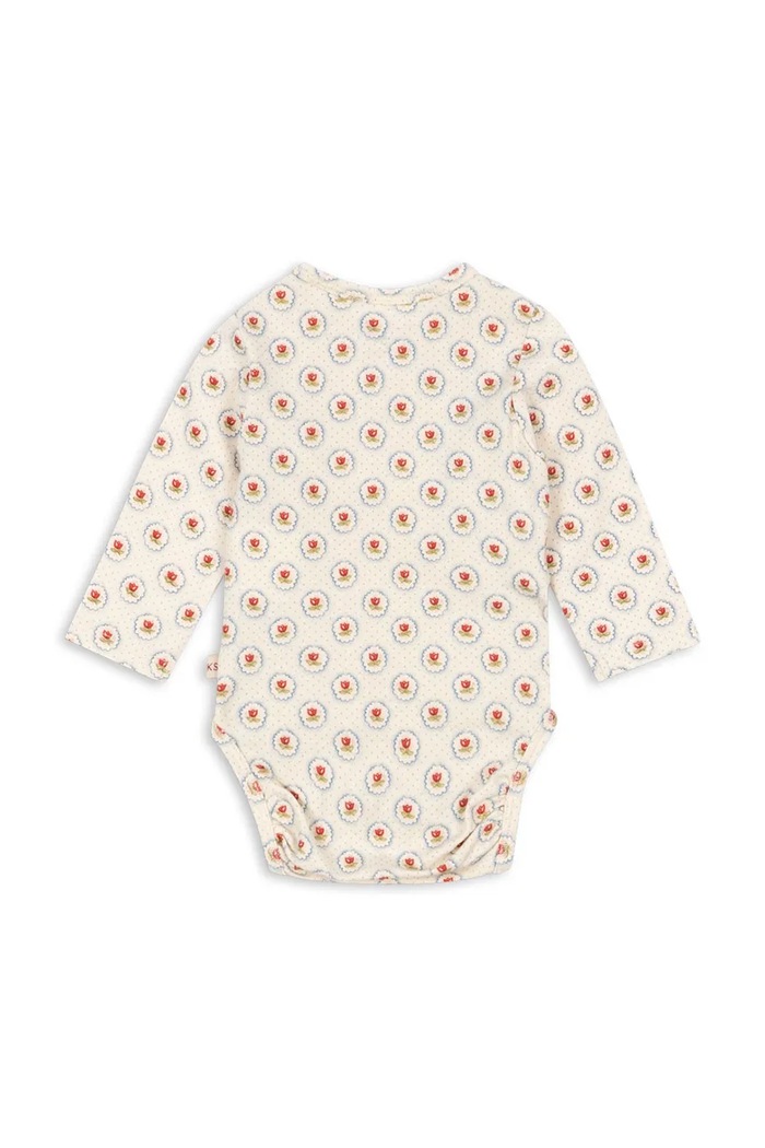 Konges Sløjd body niemowlęce BASIC LS NEWBORN BODY GOTS KS104674.PPY2 beżowy SS26