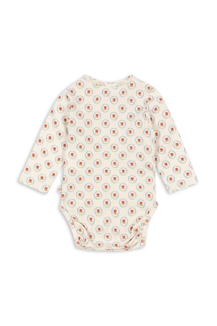 Konges Sløjd body niemowlęce BASIC LS NEWBORN BODY GOTS KS104674.PPY2 beżowy SS26