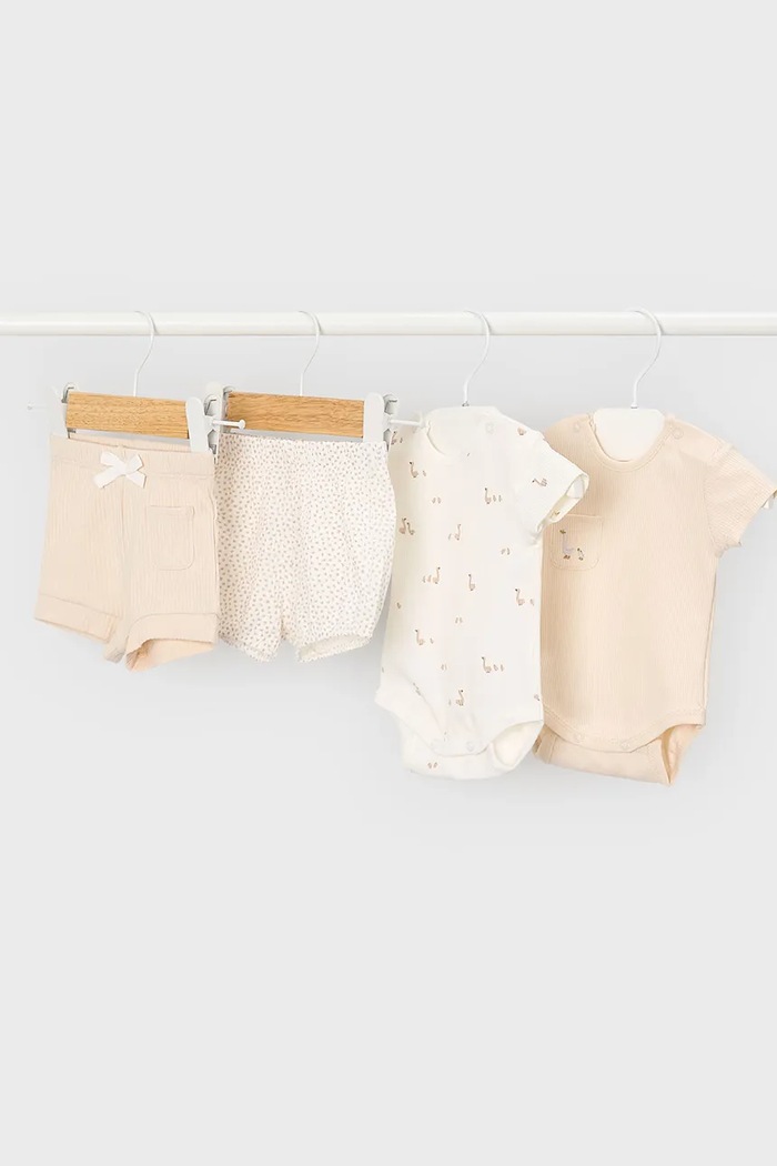 Mayoral Newborn body niemowlęce 2-pack 2-pack beżowy 1630.1A.Newborn.PPY2