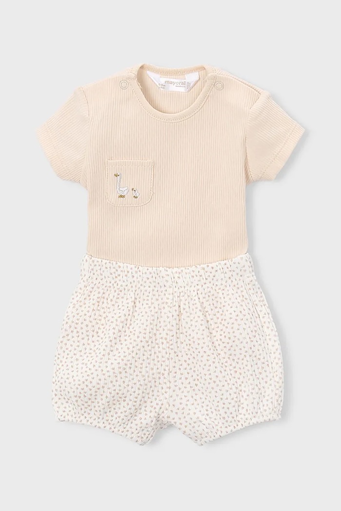 Mayoral Newborn body niemowlęce 2-pack 1630.1A.Newborn.PPY2 beżowy SS26