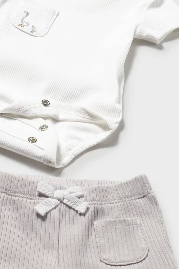 Φορμάκι μωρού Mayoral Newborn 2-pack γκρί 1630.1A.Newborn.PPY2