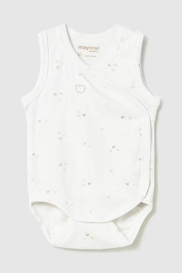 Mayoral Newborn body bawełniane niemowlęce beżowy 1712.1B.Newborn.PPY2