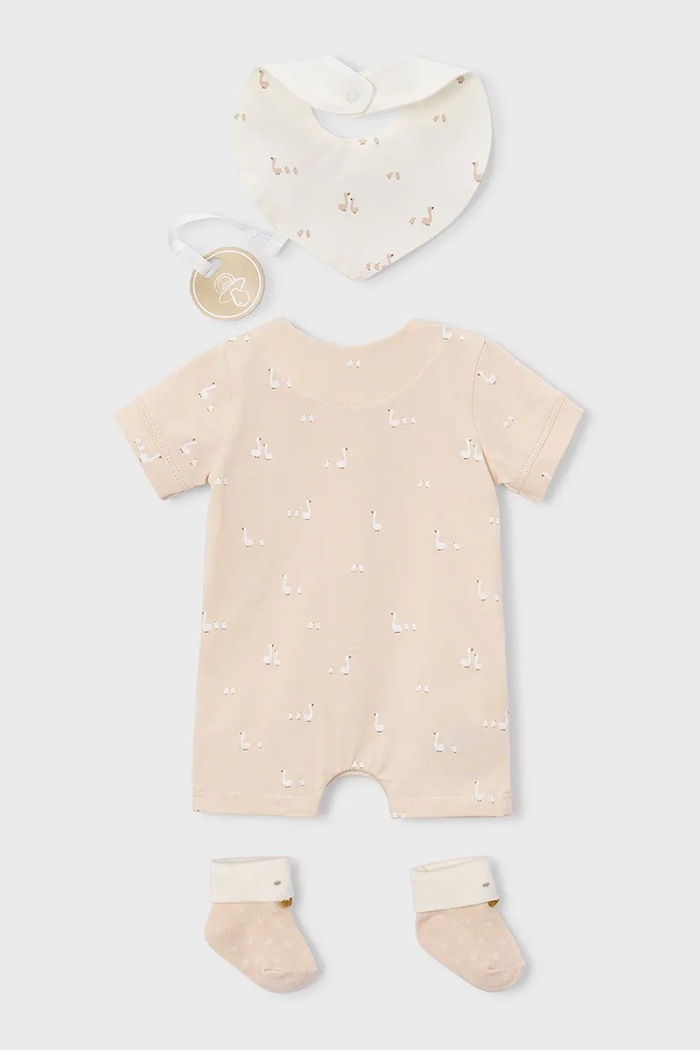 Mayoral Newborn rampers niemowlęcy 1727.1A.Newborn.PPY2 beżowy SS26