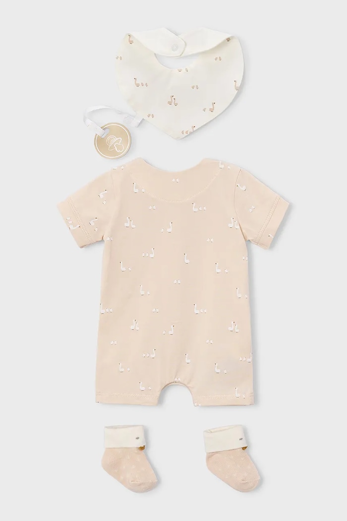 Mayoral Newborn rampers niemowlęcy 1727.1A.Newborn.PPY2 beżowy SS26