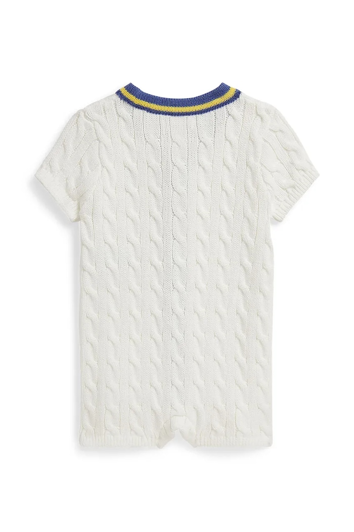 Polo Ralph Lauren salopete bebeluși din bumbac 320B14085001 alb SS26