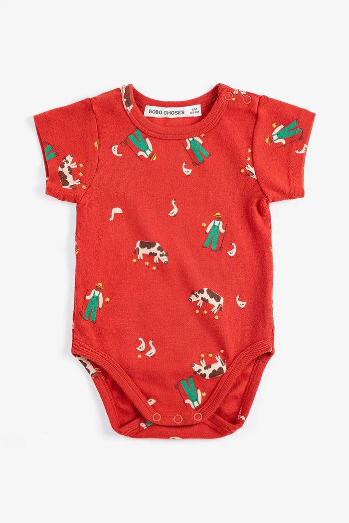 Body pre bábätká Bobo Choses Farm Adventure Pre bábätká červená 126AB003