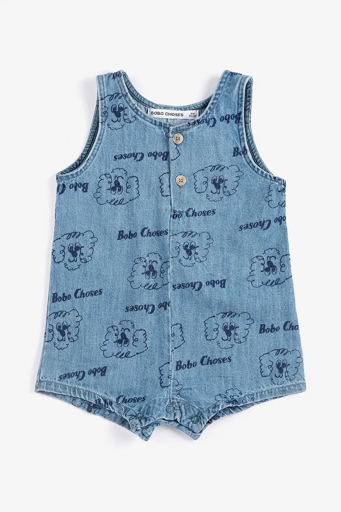Detské bavlnené dupačky Bobo Choses Pickles The Dog 126AB078 modrá SS26