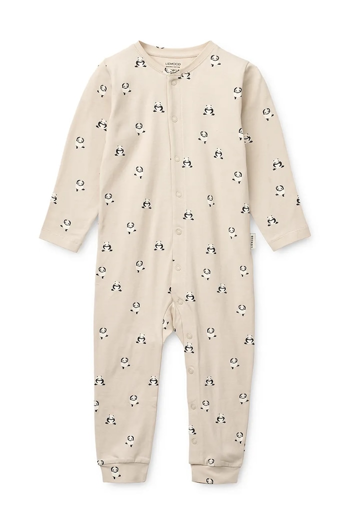 Kombinezon za bebe Liewood Birk Printed Pyjamas Jumpsuit LW20677.PPY2 bež SS26
