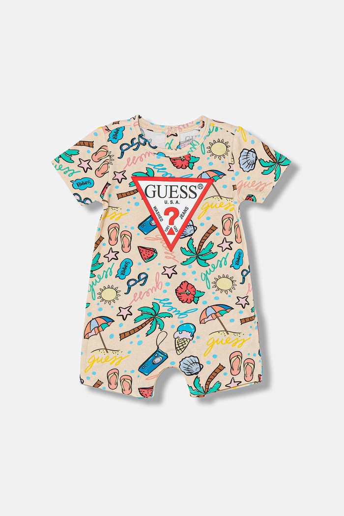 Guess rampers niemowlęcy Produkt niemowlęcy beżowy H6GW00.K6YW1.PPY2.M