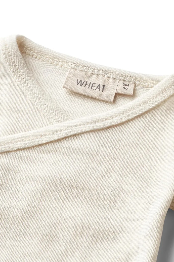 Момче Бебешко боди от мериносова вълна Wheat 9136k.775 бежов