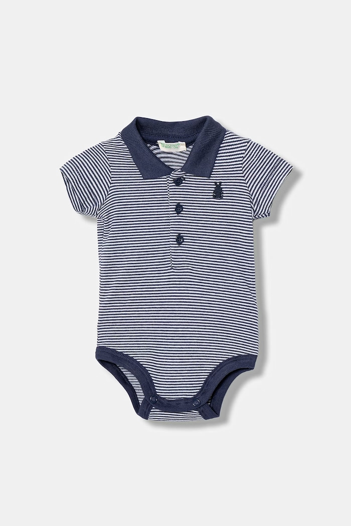 United Colors of Benetton dojčenské bavlnené body s elastanom tmavomodrá 32TDAB00W.W.Stagionale