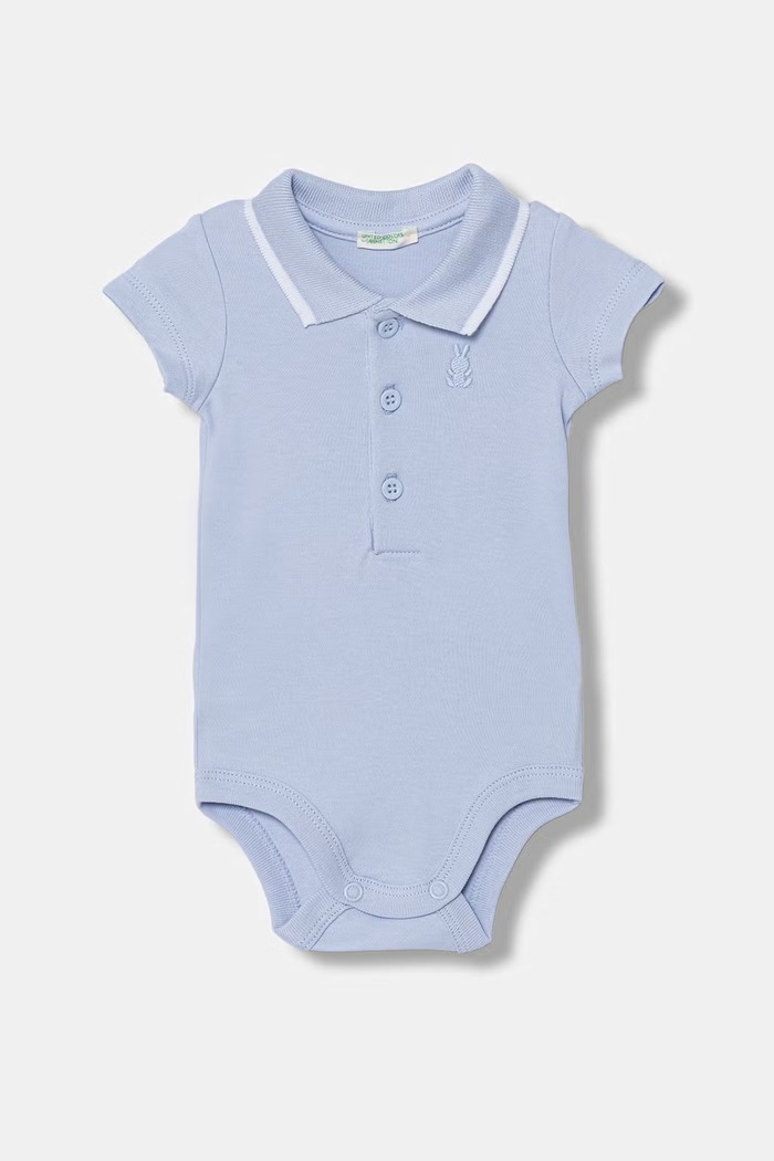 United Colors of Benetton dojčenské bavlnené body modrá 3CDIAB00X.W.Stagionale