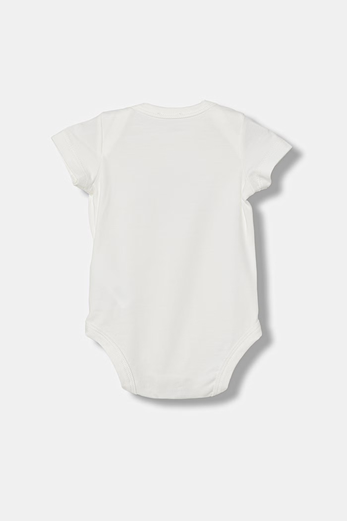 Dojčenské bavlnené body s elastanom United Colors of Benetton 2-pak 3WGGAB010.W.Stagionale biela SS26