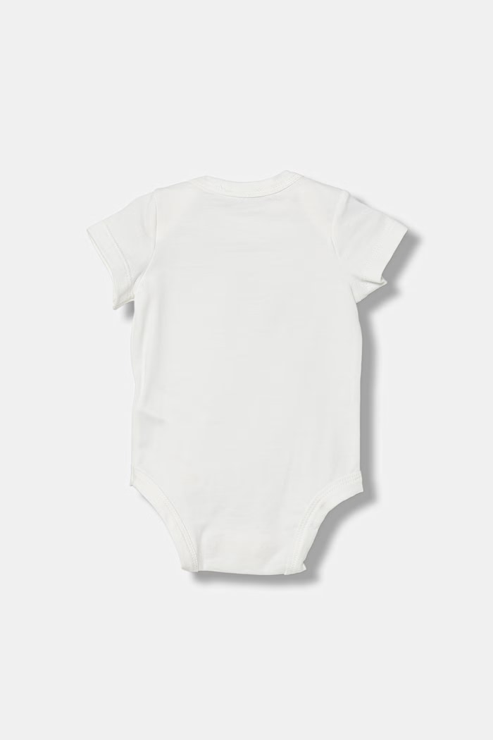 Dojčenské bavlnené body s elastanom United Colors of Benetton 2-pak 3WGGAB010.W.Stagionale biela