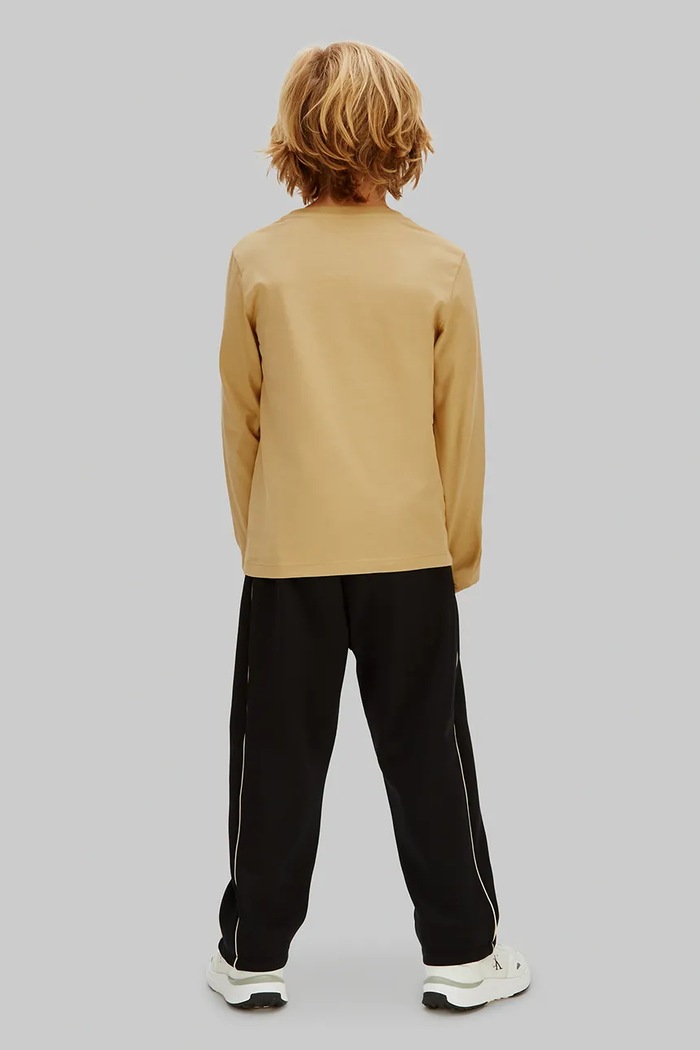Detská bavlnená košeľa s dlhým rukávom Calvin Klein Jeans 2-pak béžová IB0IB02255.128.176.PPY2