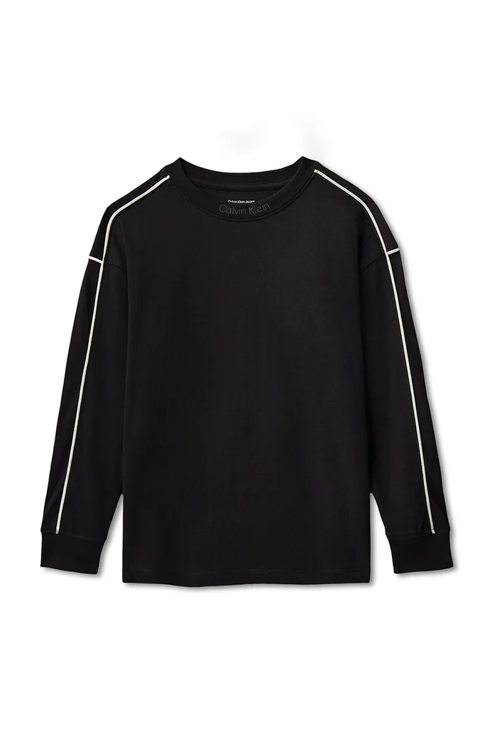 Detská bavlnená košeľa s dlhým rukávom Calvin Klein Jeans IB0IB02612.128.176.PPY2 čierna SS26