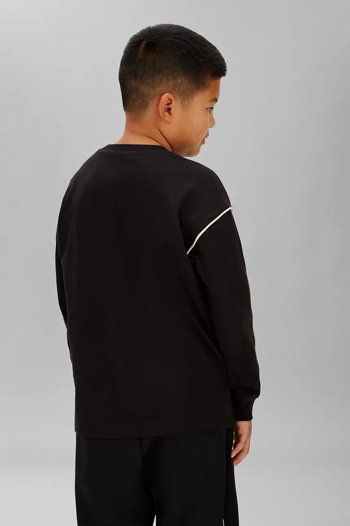 Chlapec Detská bavlnená košeľa s dlhým rukávom Calvin Klein Jeans IB0IB02612.128.176.PPY2 čierna