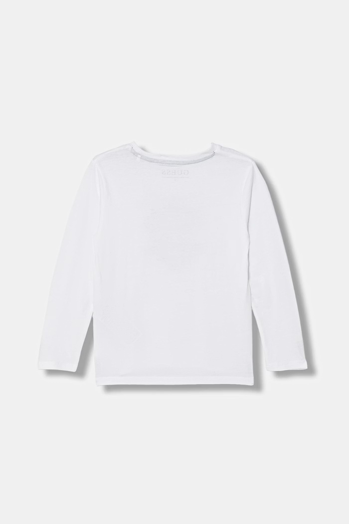Хлопковый детский лонгслив Guess N6RI19.K8HM4.PPY2 белый SS26