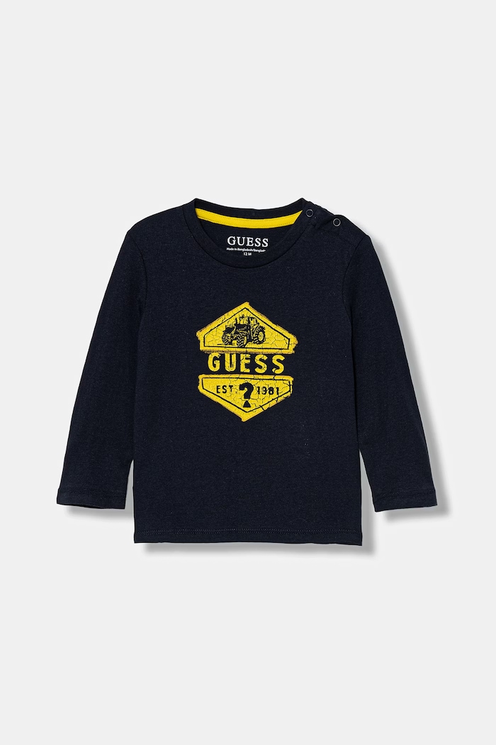 Guess longsleeve in cotone bambino/a prodotto per bambini blu navy N6RI19.K8HM4.PPY2