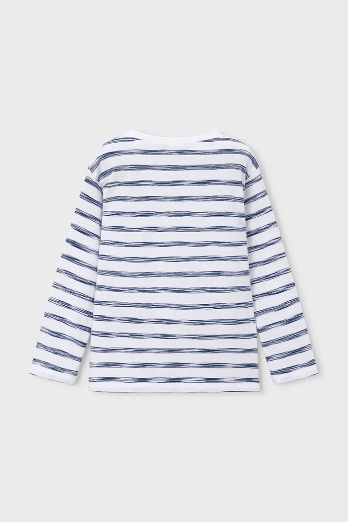 Mayoral longsleeve din bumbac pentru copii 3083.5A.Mini.PPY2 alb SS26
