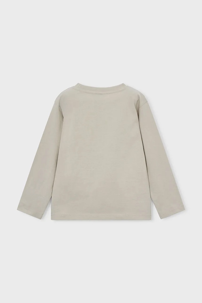 Băieți Mayoral longsleeve din bumbac pentru copii 3084.5E.Mini.PPY2 bej