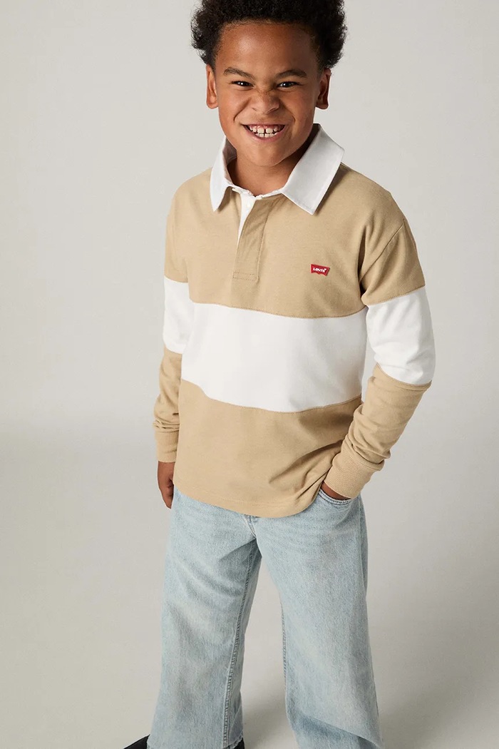 Detské tričko s dlhým rukávom Levi's TIMELESS RUGBY POLO 9EP601