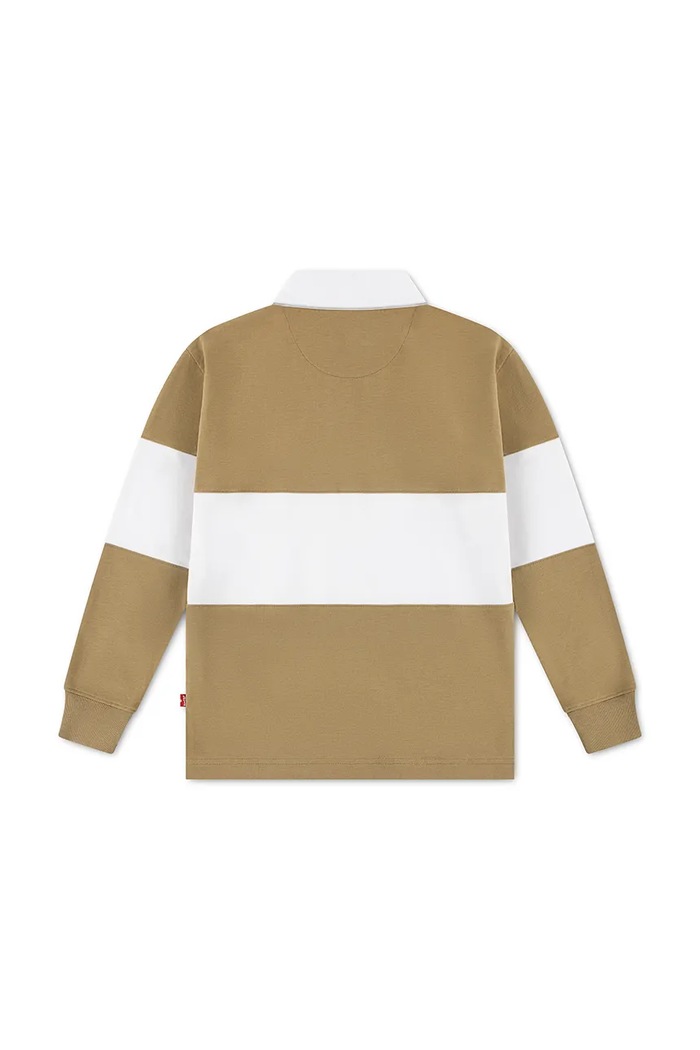 Chlapec Detské tričko s dlhým rukávom Levi's TIMELESS RUGBY POLO 9EP601 béžová