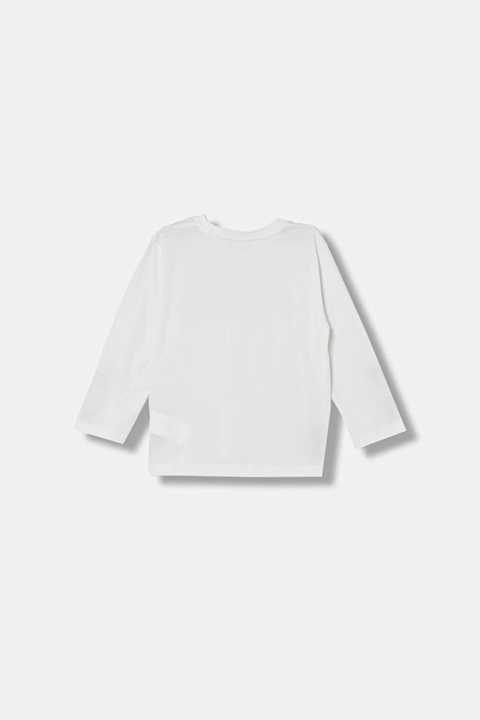 Дитячий бавовняний лонгслів United Colors of Benetton 3I1XG10LM.P.Stagionale білий SS26