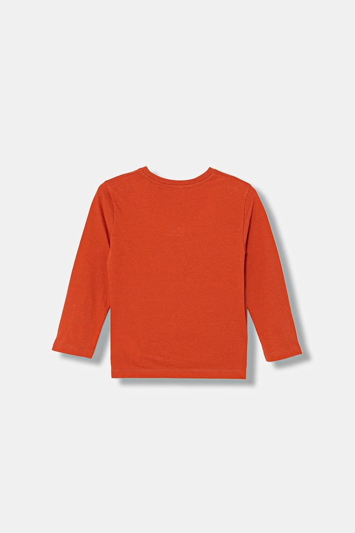 Дитячий бавовняний лонгслів United Colors of Benetton 3I1XG10LM.P.Stagionale помаранчевий SS26