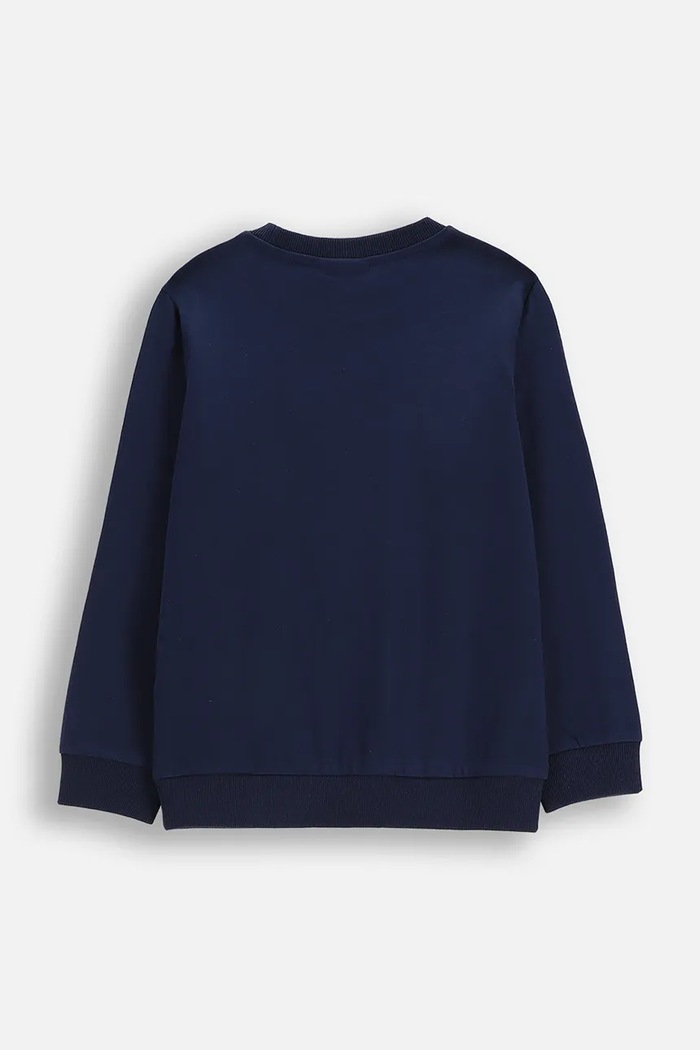 Coccodrillo longsleeve bawełniany WC6143103VBA niebieski SS26