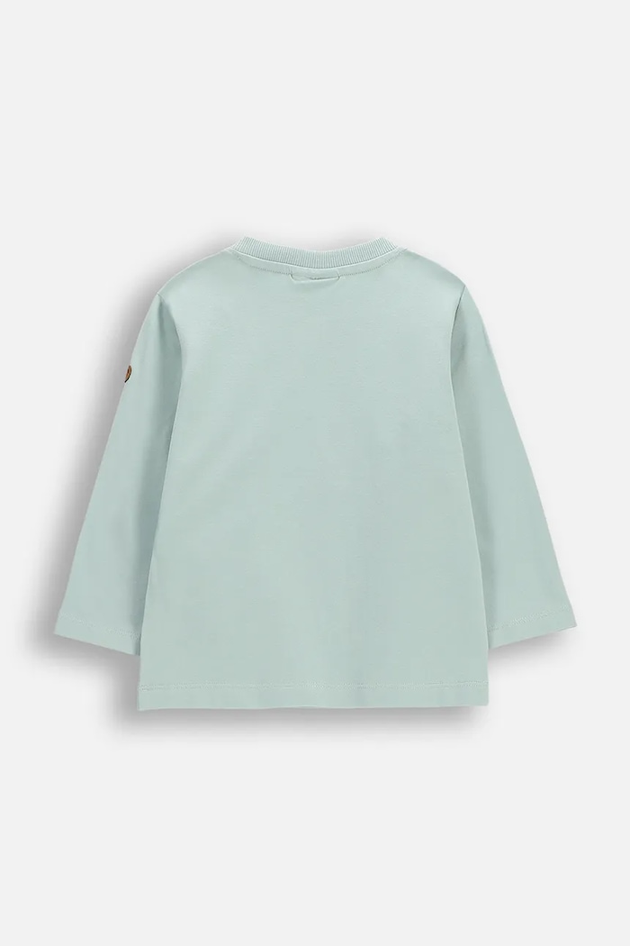 Coccodrillo longsleeve niemowlęcy WC6143103HBN turkusowy SS26
